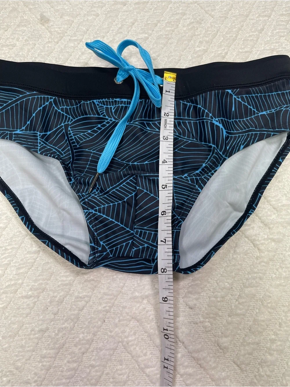 UXH Men's Swim Briefs in Black and Blue Size Medium